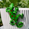 JARPSIRY 4Pcs Resin Climbing Gecko Flower Pot and Vase Hugger,