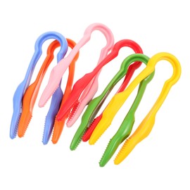 WOONEKY 6pcs Childrens Tweezers for Fine Motor Skills Development Plastic Tools for Preschool Sensory Play and Outdoor Exploration Activities