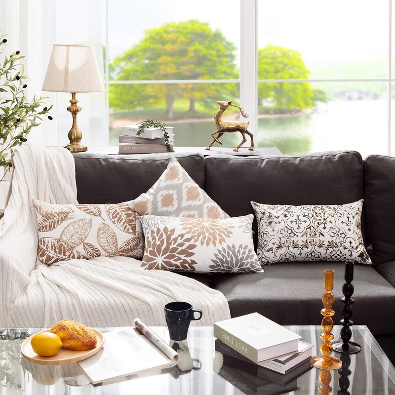 Phantoscope Set of 4 New Living Series Decorative Throw Pillow