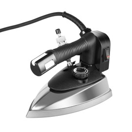 Gdrasuya10 1200W Industrial Electric Steam, 5 Temp Settings Dual Dry & Steam Ironing, Gravity Feed Industrial Electric Steam Iron Set Iron System for Garment Factory, Dry Cleaner