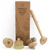 Cactus Cradle Bamboo Scrub Brush Set (4-Piece Kit) – Plastic-Free