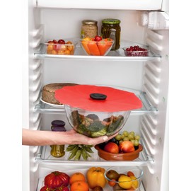 Charles Viancin - Poppy Silicone Lid for Food Storage and Cooking - 13''/33cm - Airtight Seal on Any Smooth Rim Surface - BPA-Free - Oven, Microwave, Freezer, Stovetop and Dishwasher Safe