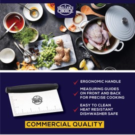 Rascador de banco comercial de acero inoxidable, empuñaduras ergonómicas, herramienta raspadora, raspador de cocina, raspador de alimentos, raspador de pastelería