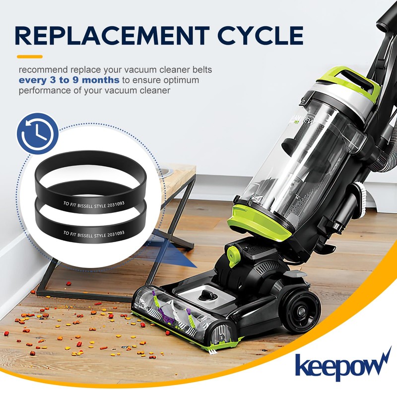 KEEPOW Vacuum Belt for Bissell PowerForce Helix Turbo Vacuum Cleaner