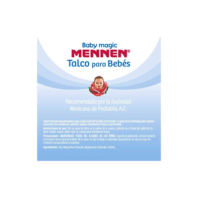 Mennen Talco para Bebé Baby Magic Azul Hipoalergénico 200 g
