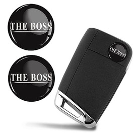 SkinoEu 2 x Diameter 14 mm Sticker The Boss Key Emblem Stickers for Remote Control Car Moto Logo Key Badge Tuning KSK 24
