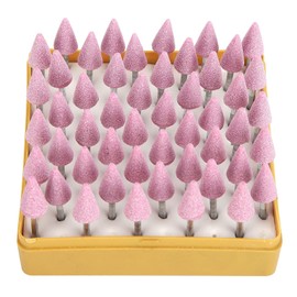 DAWH Rotary Tool Kit, 50pcs Chrome Corundum Grinding Bits for Sanding, Polishing, Trimming, Engraving & Deburring, Compatible with Electric Grinders & Hand Drills