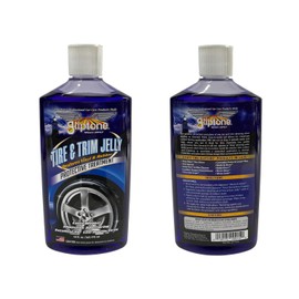 Gliptone Tire & Trim Protective Treatment Jelly, Restores Vinyl & Rubber. Lasts Weeks. Avoid Splattering. Great for Low Profile Tires, 16 Fl Oz