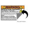 Reece’s Law Compliant Button Battery Warning Stickers -1 Sheet 32