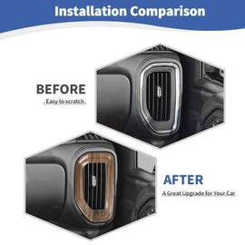 RT-TCZ for Silverado Air AC Vents Cover Trim for Chevy Silverado for GMC Sierra 2019 2020 2021 2022 Wood Grain Interior Accessories 2pcs
