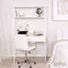 Milliard Ladder Desk with Storage, Freestanding Wall Computer Desk with