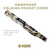 Kent 20T TW Handmade Folding Pocket Comb for Men, Fine