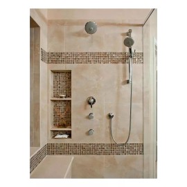 Metalflu Juego Manerales Ronda Con Chapetón Lavabo/regadera Cromado Color Plateado