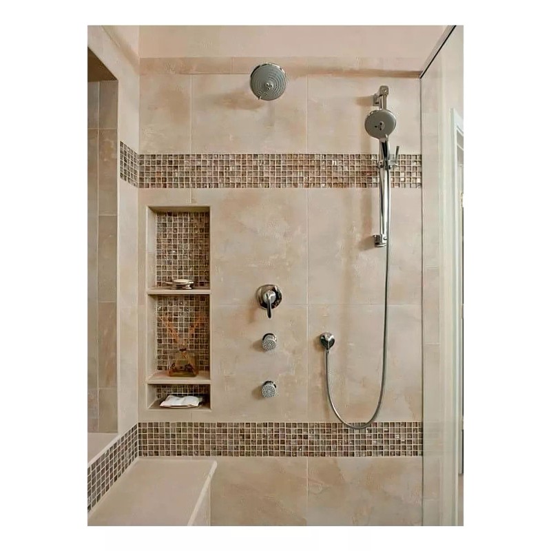 Metalflu Juego Manerales Ronda Con Chapetón Lavabo/regadera Cromado Color Plateado