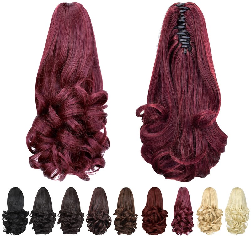 ponytail extension,12" claw clip hair extensions ponytail short curly hair