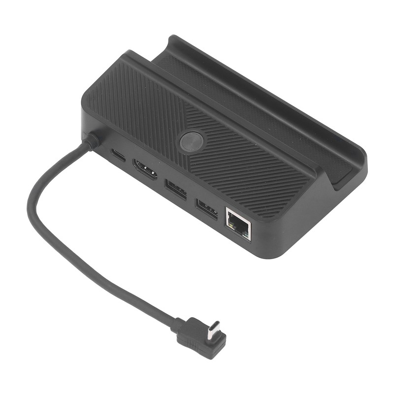Docking Station Black 6 in 1 Charging Base RGB LED
