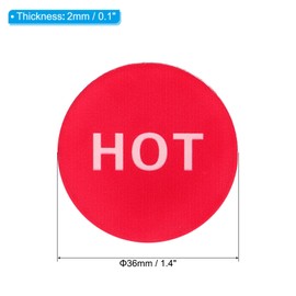 PATIKIL Self Stick Hot/Cold Water Label, 4 Pairs/8 Pack Acrylic Round Sticker Signs for Faucets Sinks, Red/Blue