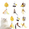 SONGWAY Cat Toy Bird, Cat Feather, Fluffy Toy, 6 Birds