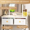 X-cosrack Small Makeup Vanity Desk with Mirror & Chair, Mini