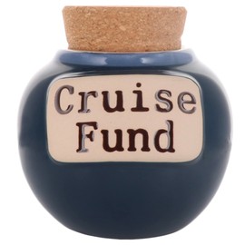 Cottage Creek Cruise Fund Piggy Bank for Adults Ceramic Cruise Vacation Jar, Cruise Gifts Creek College Fund Piggy Bank College Money Bank, Candy Jar, Graduation Gifts
