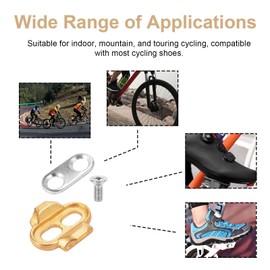 Raheem 8PCS Bike Cleat Set Bicycle Pedal Cleats With Screws Accessory Bike Shoes Pedals Cleats Set for Crank Brothers