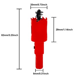 Bi-Metal Hole Saw 40 mm Universal Hole Drill HSS M42 Hole Saw with Triangle Shank for Wood PVC Aluminium Rustproof Metal