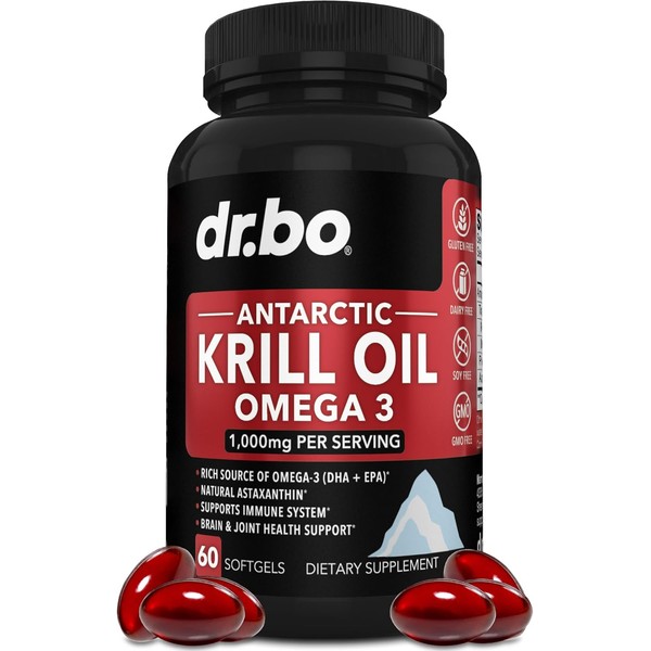 Krill Oil Omega 3 500mg - Antarctic Krill Oil 1000mg