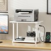 Asgolion Printer Table, 2-Tier Under Desk Printer Stand with Charging