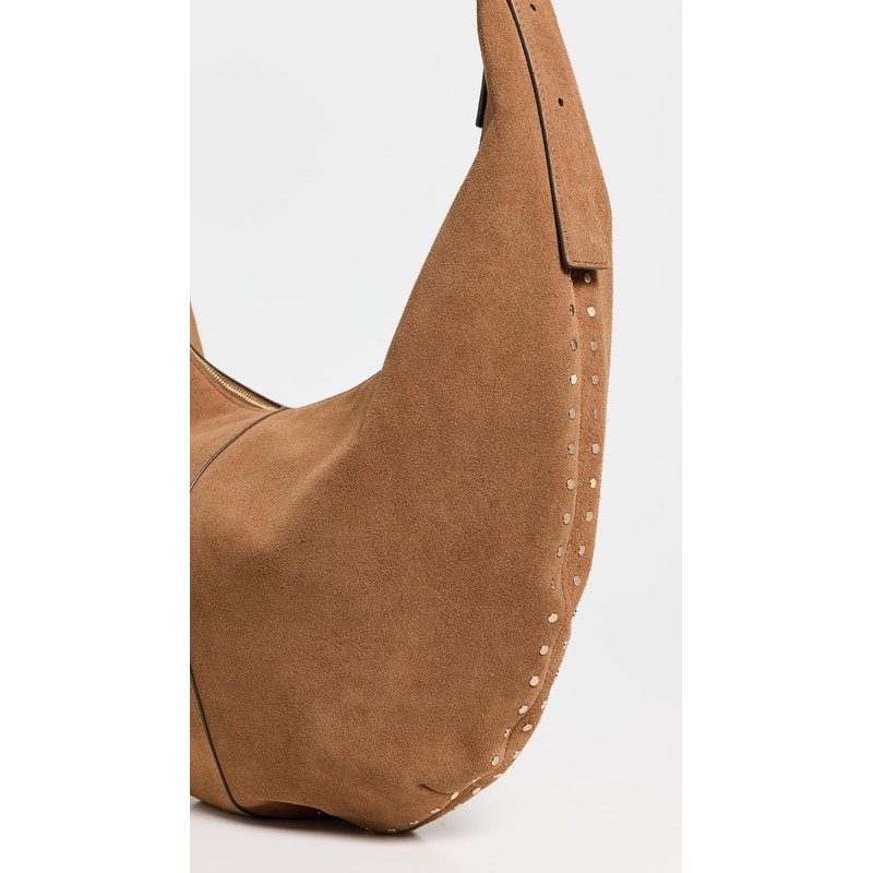 Madewell Women's Suede Essentials Slouch Hobo: Studs, Aged Cognac, Brown,