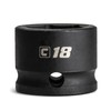 Capri Tools 18 mm Stubby Impact Socket, 3/8 in. Drive,
