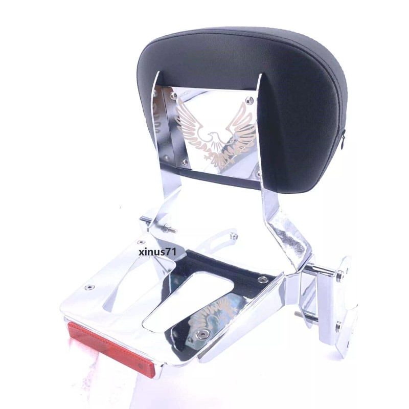 JMei Sissy Bar Backrest with Luggage Rack For Kawasaki Vulcan