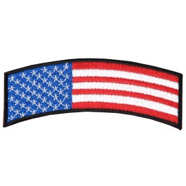 USA US FLAG TAB TACTICAL MORALE IRON ON 4 INCH ARM ROCKER PATCH