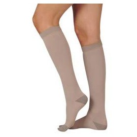 Juzo Soft Silver 30-40 mmHg Knee Length Socks Open Toe with Silicone Border, Beige, Unisex (I)