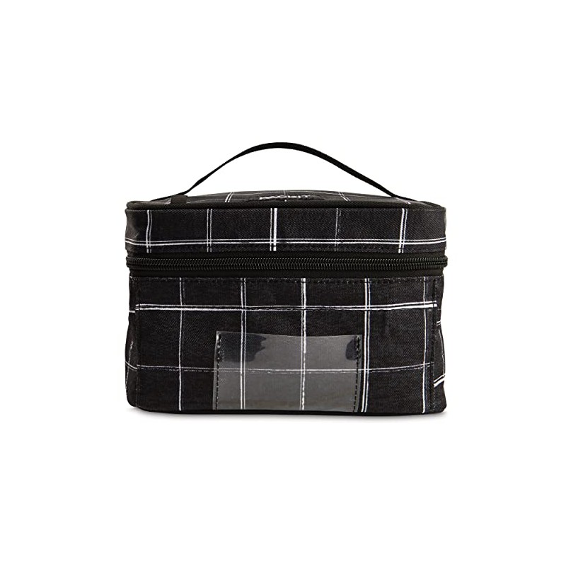 PackIt Freezable Bottle Cooler for Breastmilk and Formula, Black Grid,