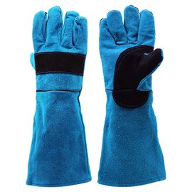 WYYFXY® Bite Resistant Gloves Animals, 45 cm Cat Gloves Thorn Resistant Gloves Anti Bite Work Gloves Cowhide Leather for Welding, Gardening, Handling Dogs Cats