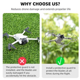 BRDRC Mini 3 Pro/Mini 3 Propeller Guard,Quick Release Prop Protector Lightweight Anti-Collision Blade Bumper for DJI Mini 3 / Mini 3 Pro Accessories