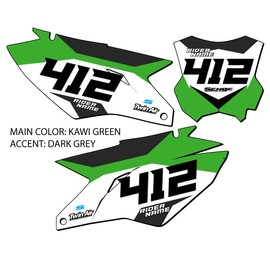 2020-2025 KLX 300 R SG63 Custom MX Number Plates Senge Graphics Kit Compatible with Kawasaki