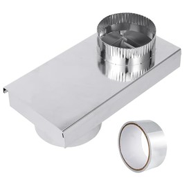 OEM upgraded 84049 stainless steel Pull adjustable Dryer Vent Replaces 8171587RP、8171587、W10833494，0-5 Inches Dryer Vent Periscope Kit For Tight Space for all 4-inch dryer outlets suitable