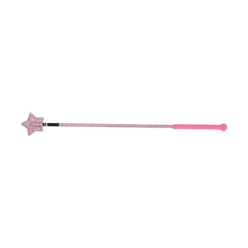 Y-H HySCHOOL Riding Star Whip - 65cm - Purple Glitter
