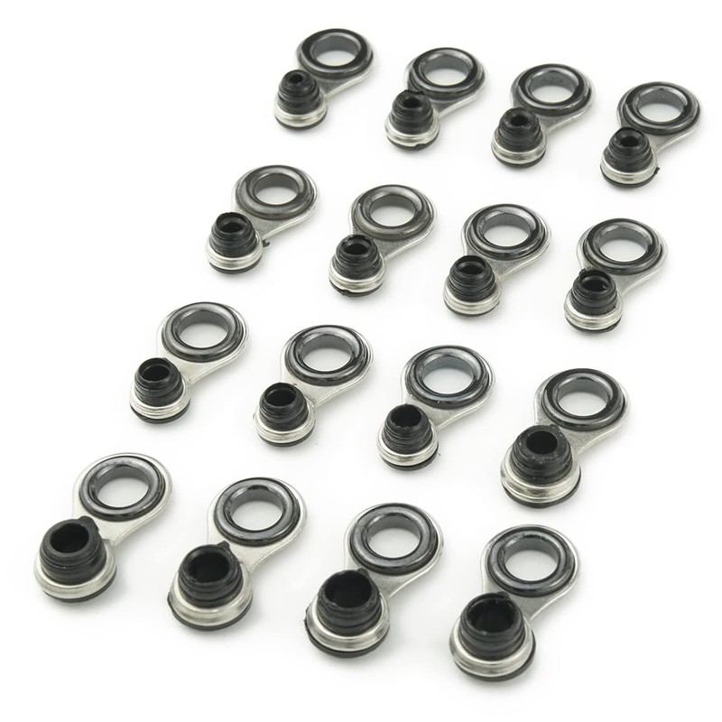 Fishing Rod Guide Stainless Steel Repair Replacement 16 Piece Set