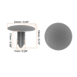 X AUTOHAUX 40pcs 6mm Hole Dia Plastic Bolt Rivets Mudguard Clips Gray for Car