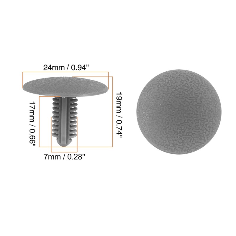 X AUTOHAUX 40pcs 6mm Hole Dia Plastic Bolt Rivets Mudguard