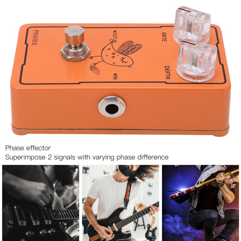 Phase Effect Metal Rate Depth Knobs Guitar Monoblock Phaser Pedal