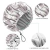 BHAHB 2 PCS Shower Cap Waterproof Double Layer Elastic Adjustable
