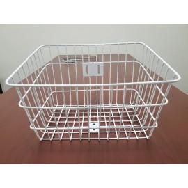 Unbranded Square Steel Wire Beach Cruiser Bike Basket White
