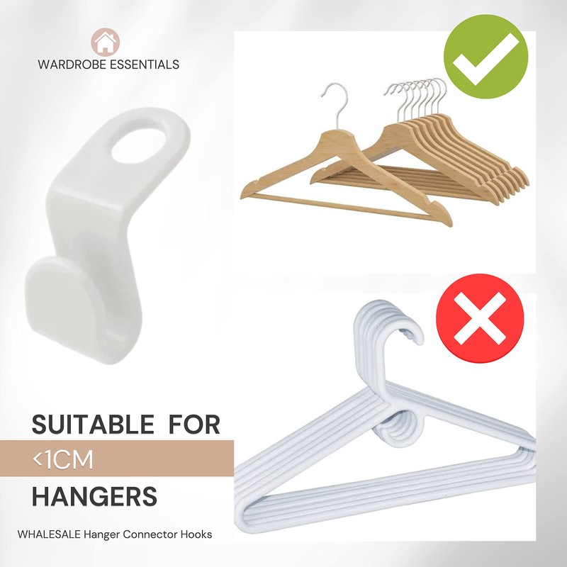 20pcs Clothes Hanger Connector Hooks, Space Saving Wardrobe Clothes Organizer,