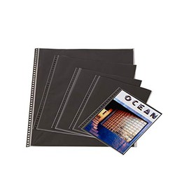 Picturesque Artist Presentation Case Refill Pages - Acid-Free Polypropylene Sleeves 80 lb. Black Divider Professional Storage Art Archival for Portraits and Artwork [24" x 36" - 5 Pack]