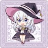 Seasonal Plants, Witch's Journey, Puchichoko Rubber Mat Coaster Elaina, Approx. H 3.9 x 3.9 inches (100 x 100 mm), PVC Sheet, Rubber Mat