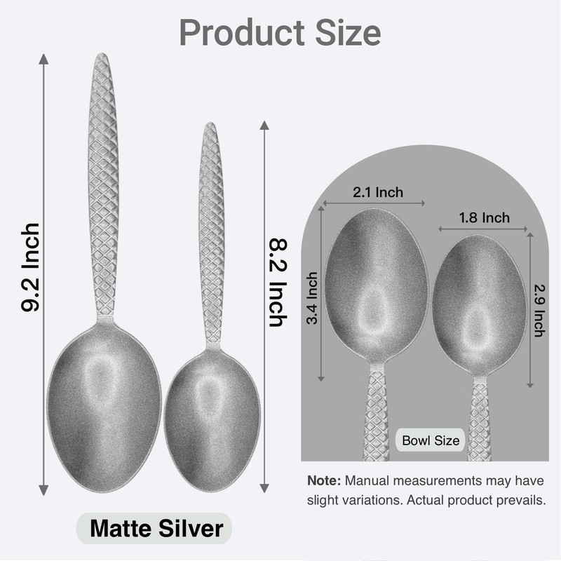 Bonigour Chef Kunz Spoons, 18/10 Stainless Steel Professional Set for