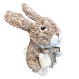 Eurowrap Plush Bunny Teddy – Soft 8-Inch Cuddly Rabbit with Fluffy Fur & Bow – Adorable Easter Gift for Kids & Bunny Lovers